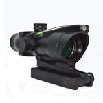 FIRECLUB ACOG Style 4X32 scope True Fiber Red/Green Illuminated Crosshair (Green Chevron Illuminated)