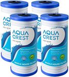 AQUA CREST AP810 Whole House Water Filter Replacement for 3M® Aqua-Pure® AP810, AP801, AP811, Whirlpool® WHKF-GD25BB, WHKF-DWHBB, 5 Micron, 10" x 4.5", Well & Tap Water Filter, Pack of 4