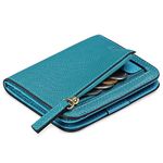 GAEKEAO Women's Wallet RFID Blocking Leather Compact Bi-fold Wallet for Woman Zipper Coin Pocket Small Ladies Purse with ID Window