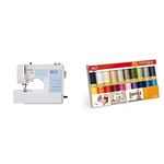 Brother FS40 40-Stitch Electronic Sewing Machine with Instructional DVD & Gutermann Thread Set, Multi-Colour, 100 m