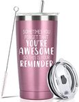 Mom Gifts for Mom Stepmom Grandma Women Her from Daughter Son - 20 oz Tumbler Cup with Straws, Lids and Keychain for Funny Mothers Day, Christmas, Birthday, Retirement, Anniversary - Rose Gold