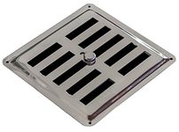 Adjustable Stainless Steel Non-Magnetic Ventilation Grille – Regulated Air Vent Grid INOX AISI 316, Adjustable Convection Air Outlet/Inlet Grille, Air Diffuser. (15 x 15 cm / 6 x 6 inches)