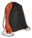 Port & Company Colorblock Cinch Zippered Pack_Orange/Black_One Size