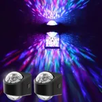 L LOHAS LED Night Light Projector for Kids,[2-Pack] Plug in Night Light with Light Sensor,9 Color Changing RGB Star Projector Galaxy Nightlight for Playroom Home Decor Party Christmas Birthday Gifts
