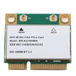 PCI-E Network Card, 6GHz Band PCB WiFi Card, MU MIMO Multi Threading, Support Mini PCIE Half Height Interface, for Laptop