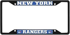 FANMATS 31387 New York Rangers Metal License Plate Frame Black Finish