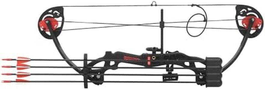 Compound Bow and Arrow Set, 75cm Archery Bow Kit with Arrows Youth Compound for use by Youth and Children (Black)