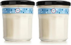 MRS. MEYER'S CLEAN DAY Soy Aromatherapy Candle, 35 Hour Burn Time, Made with Soy Wax and Essential Oils, Rain Water, 7.2 oz - Pack of 2