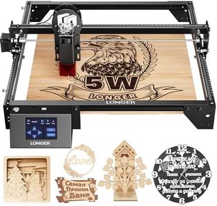 LONGER Laser Engraver Ray5 5W Higher Accuracy DIY Laser Engraving Machine with 3.5" Touch Screen,Offline Usage Laser Cutter,400x400mm,0.08mm Laser Spot, CNC Laser Cutter for Wood Metal Acrylic Glass