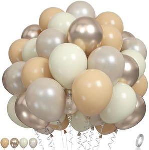 Ballons neutres, ballons de latex de sable blanc beige blush blus de fêtard chromé chromés championne métallique or et sable perlé ballons blancs pour enfants adultes anniversaire boho mariage
