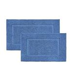 Bathroom Rugs Sets 2 Piece, Extra Soft Absorbent Premium Bath Mats For Bathroom Sets, Non Slip Shower Mats For Bathroom, Bathroom Mat Set, Bath Mats For Bathroom Floor- 20" x 32"/17" x 24", Cornflower