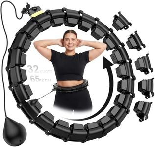 Plus Size Weighted Hula Infinity Fitness Detachable Hoop 65 Inch, 32 Knots