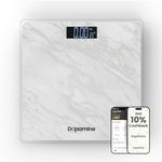 The Cube Club PrecisionFit Digital Weighing Scale Body Fat Analyzer and Fitness Body Composition Monitor Weight Machine (White Marble, Weight Capacity- 180kg, 2.5 Year Warranty)