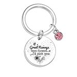 Nfyxcaz Grandma Keychain Grandma Gift If Great Nannys Were Flowers I'd Pick You Keyring Birthday Gift (Great Nannys)