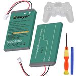 Uwayor PS3 Battery 2x 1800mAh Replacement for Sony Playstation 3 Dualshock 3 Wireless Controller with Installation Tool Console Accessories