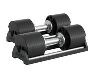 SNODE Adjustable Dumbbell Set, 40kg Cast Iron Dumbbell Adjustable Weights with Anti-Slip Metal Handle, Iron Base, Fast Adjust Weights for Strength Training Home Gym