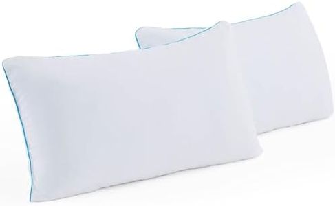 LINENSPA Two Pack Shredded Gel Memory Foam Pillow – Cooling Bed Pillow – Side, Stomach, and Back Sleepers – Pack of 2 – Queen White