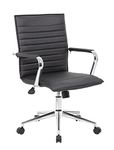 Boss Office Products Boss Black Vinyl Hospitality Chair