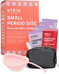 Pixie Menstrual Disc for Feminine Care - 100% Medical-Grade Silicone - Ranked 1 for Softest Reusable Period Disc - Removes Like a Tampon - Wear 12 Hours - Capacity of 3 Tampons (Small)