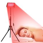 Red Light Lamp, 660nm 850nm infrared light lamp with Stand, LED Red Light with Timer for Face, Skin, Neck,Hands (Red1)