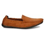 Kraasa Slip On Elastic Colored Loafers for Men, Seude Loafers and Slip on Shoes for Men Tan UK 10