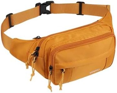 WATERFLY Fanny Pack Waist Bag: 2.5L Large 5 Zipper Pockets for Women Men