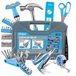 Hi-Spec 48pc Starters Basic DIY Tool Kit Set with Outdoor Bike Multitools for Home, College & Travel