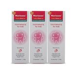 Morisons Baby Dreams Kids Strawberry Flavour Toothpaste 50 gm (Pack of 3), Fluoride Free, Sulphate Free & Sugar Free, 12M+