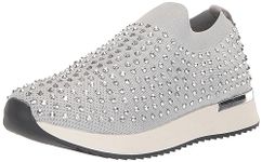 Kenneth Cole REACTION Women's Cameron Jewel Jogger Sneaker, Grey, 6.5 UK