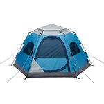 Coleman 4-Person Camping Tent, Pop-Up Camp Burst, Quick 45s Setup, with Dark Room Option, Waterproof, 360° Views, Resist Winds up to 35 mph