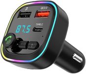 Bluetooth 5.3 FM Transmitter for Car, Bluetooth Car Adapter, QC3.0 & PD 20W Fast Charging, Universal Car Charger with Dual USB and 1 Type-C, Hands Free Calling, Supports USB/TF/Micro SD