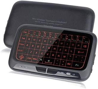 CHUYI Mini Wireless Keyboard and Touchpad Mouse Combo, 3 Level Backlit Adjustable Full Panel Touchpad Rechargeable Handheld Remote Control for Android TV Box, Windows, PC, Mac, HTPC, IPTV, PC, Linux