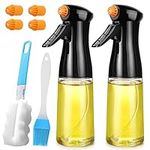 Scettar Oil Sprayer Bottle 2 Pack Olive Oil Spray Bottles 200ml Cooking Fryer Oil Mister Oil Sprayers for Air Fryer BBQ Baking Salad