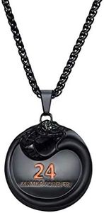 Winssigma Black Mamba Pendant Necklace Basketball Star Memorial Souvenir Necklace Snake Necklace, Zinc, No Gemstone