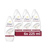 Dove Velvet Glow Body Wash Gentle cleansing for soft skin 6x 225 ml