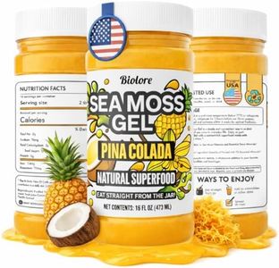 Biolore Sea Moss Gel 16 oz – Pina Colada Flavor – Wildcrafted Irish Seamoss Jam, Vegan Superfood, Vitamin & Mineral-Rich Spread
