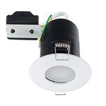 MiniSun Pack of 6 Fire Rated Bathroom/Shower IP65 White Domed GU10 Ceiling Downlights