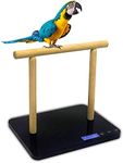 Digital Bird Scale with Perch, Bird Scale Grams, Max 44lbs, Capacity with Precision up to 1g, Black, Suitable for Parrot and All Kinds of Bird