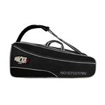 WHACKK Vanguard Tennis & Badminton Bag | Large 3 Zipper Compartment Racket Kit Bag | Lightweight Sports Bag for Practice; Matches & Travel (Black Grey)