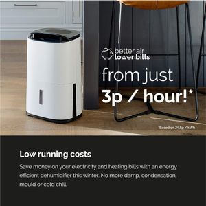 MeacoDry Arete Two 12L Dehumidifier – Compact Home Moisture Removal
