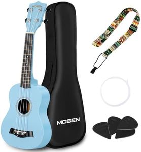 MOSEN Ukulele Beginner 21 Inch All in One Kit (Light Sky Blue)