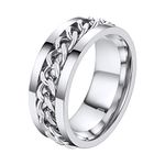 ChainsPro Eboy Rings for Men Man Male Mens Boys Boy Spinner Ring Jewellery Gift for Birthday Xmas Father's Day Valentine's Day