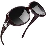 Joopin Sunglasses for Women Trendy, Womens Sunglasses Polarized Oversized Fashion Ladies Shades UV Protection (Wine Red/Black)