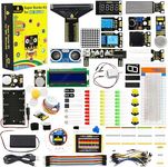 KEYESTUDIO Super Starter Kit for Microbit V2 V1.5 STEM Learning|Without Micro:bit Board,40 Lessons Tutorial,with T-Breakout Board,Breadboard,LCD Display etc.Education Kit for Kids Adults Beginners