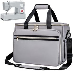 Anitor Sewing Machine Carrying Case with Removable Bottom Padding, Sewing Machine Bag Fits Most Standard Sewing Machines and Storage Sewing Accessories, for Singer, Brother, Janome, Gray