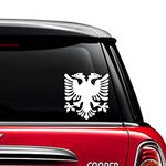 Albanian Eagle Albania Flag Vinyl Decal Sticker For Car Truck Motorcycle Window Bumper Wall Laptop Size- (6 inch) / (15 cm) Tall / Color- Gloss White