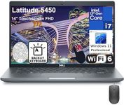 Dell Latitude 14 5450 5000 14" Touchscreen FHD Business Laptop Computer, 13th Gen Intel 10-Core i7-1355U, 16GB DDR5 RAM, 512GB PCIe SSD, WiFi 6, Backlit Keyboard, Fingerprint Reader, Windows 11 Pro