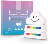 Rainbow Bath Bombs Gift Set, Ribivaul XXXL Size 6.5oz Handmade Bath Bombs with Natural Ingredients, Cloud Bath Bomb with Rich Bubbles for Kids/Women, Great Gift Idea for Mother's Day, Birthday