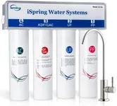 iSpring CU-A4 0.01μm Ultra-Filtration Under Sink Water Filter System, Tankless 4-Stage High Capacity, Remove 99.99% Contaminants, Quick Filter Change with Brushed Nickel Faucet, White