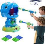EagleStone Moveable Dinosaur Shooting Toys Triceratops Action,Kids Shooting Games with LCD Score Record&LED, Enhancing Hand-Eye Coordination Toys for Boys and Girls